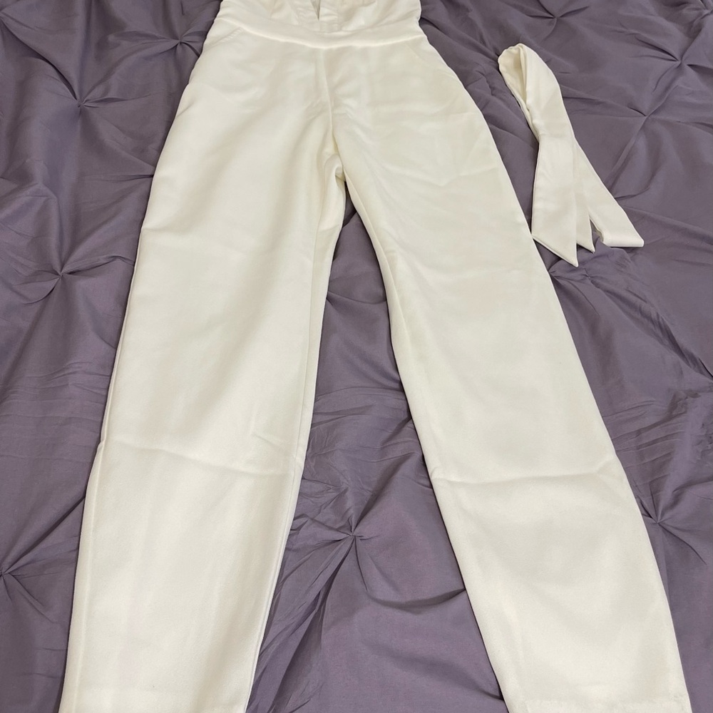 Elegant Cream Women's Jumpsuit